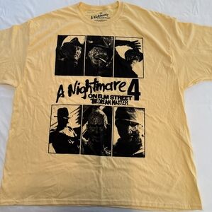 A Nightmare on Elm Street Yellow Graphic T-Shirt 3xl 0002